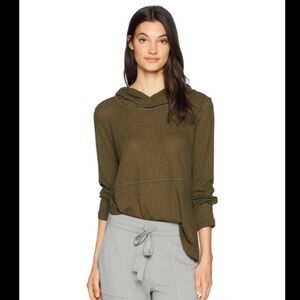 Jack by BB Dakota Olive Green Waffle Knit Hoodie Size Medium